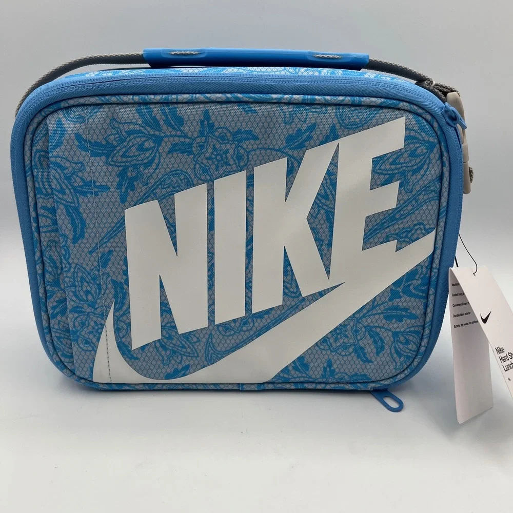 NWT Nike Hard Shell Lunch Box Ghost Blue Floral Paisley Insulated Back to School